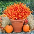 thumbnail image 6 of 6 Bundles Artificial Fall Flowers for Outdoors, Faux Autumn Plants Bushes, UV Resistant No Fade Plastic Plants Greenery for Outside Garden Porch Sidewalk Window Box Décor (Autumn Eucalyptus), 6 of 7