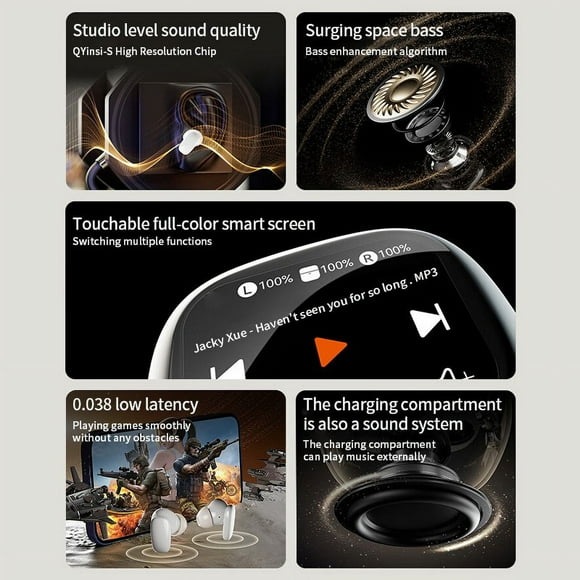 QLS09-pantalla grande táctil para activa cancelación de ruido inalámbrico