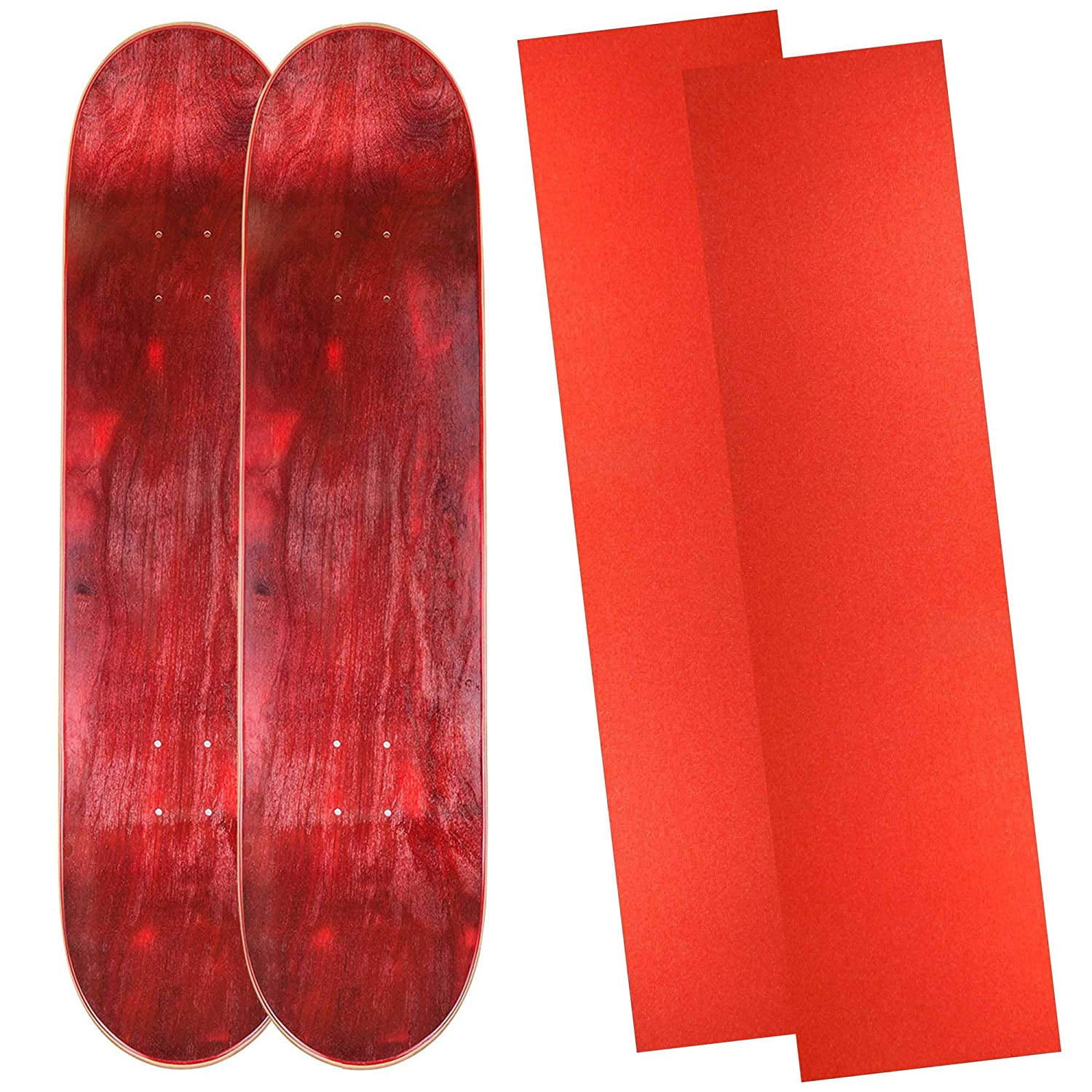 Cal 7 Blank Maple Skateboard Deck 8.25" with Mob Grip Tape Multi-Colors Set