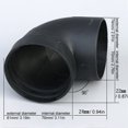 thumbnail image 3 of Plastic Pipe Connection Air Ducting Pipe Elbow Piece Outlet Connection Accessories High Temperature Resistance Pipe Connector, 3 of 8