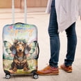 thumbnail image 4 of Welcome Spring Fairy Dachshund in Flower Meadow Travel Luggage Cover Wiener Dog Lover Gifts Idea Suitcase Dust Protective Decor - 13002, 4 of 5
