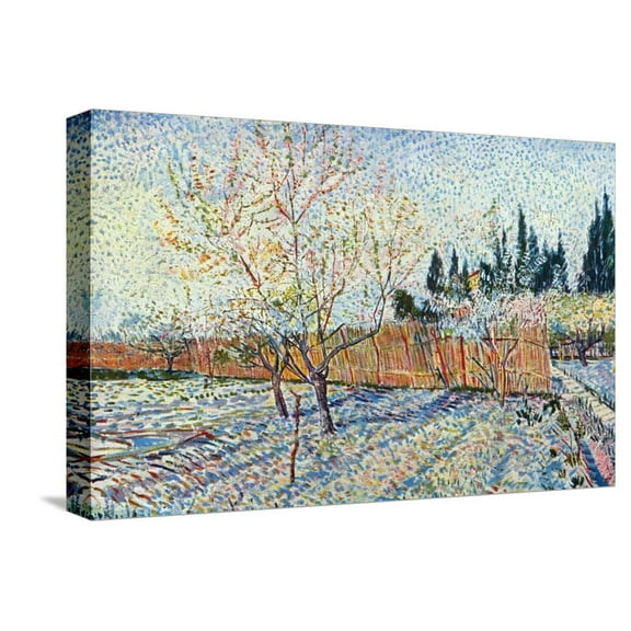 Art.com Orchard Stretched Canvas Print Wall Art by Vincent van Gogh, 18" x 12"