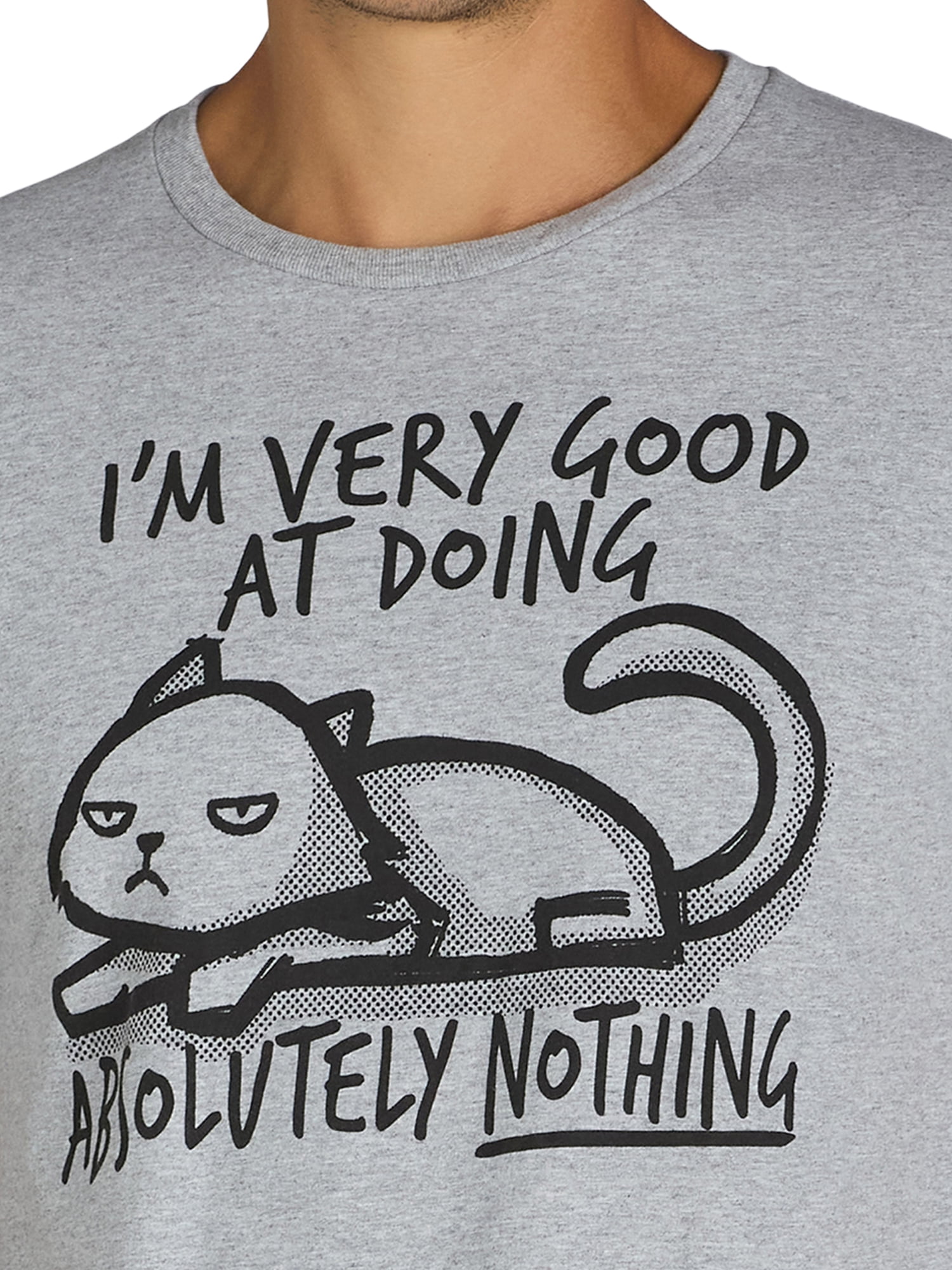 Doing Absolutely Nothing Men's & Big Men's Graphic Tee with Short Sleeves, Sizes S-3XL