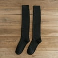 thumbnail image 3 of 2 Pcs Mens Knee High Long Socks Thick Warm Size , Cotton Breathable Black, 3 of 6