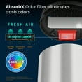 thumbnail image 5 of iTouchless Stainless Steel Round Sensor Trash Can with AbsorbX Odor Control System 8 Gal. Silver, 5 of 7