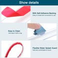 thumbnail image 4 of REGALWOVEN Collapsible Shower Barrier Stopper Water Splash Guard Blocker for Bathroom Clear 118"Lx0.8"Wx0.5"H, 4 of 6