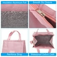 thumbnail image 4 of Insulated Lunch Bags, 10"x6"x13" Thermal Lunch Portable Containers Bag, Pink, 4 of 6