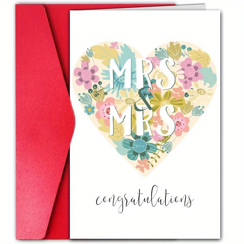 Congratulations Greeting Card – 5x7 Folded Card With Red Envelope For Graduation, Retirement, New Job, More