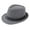 42_Gray, variant on KALE Fedora Hat Straw Trilby Retro Solid Color White