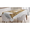 thumbnail image 1 of Ambesonne Letter a Tablecloth Rectangular Table Cover, Steampunk Capital, 52"x70", Sand Brown, 1 of 3