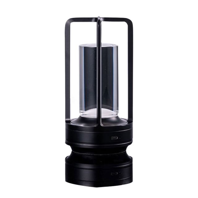 Cateissary Luces LED inalámbricas recargables de aleación de aluminio, solución de iluminación compacta y eficiente, lámpara de cristal Iluminación y accesorios negro
