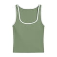 thumbnail image 4 of Women's Ribbed Tank Tops，Scoop Neck Tank Top Sleeveless Tank Tops For Women Cotton Tank Top Women Basic Slim Fit Workout Shirts Summer Tank Tops Cotton Ribbed Fitted Tank Top, 4 of 4