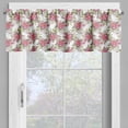 thumbnail image 2 of Ambesonne Flower Window Valance, Dog Rose Garden Floral, 54" X 18", Lime Green Pale Pink, 2 of 5