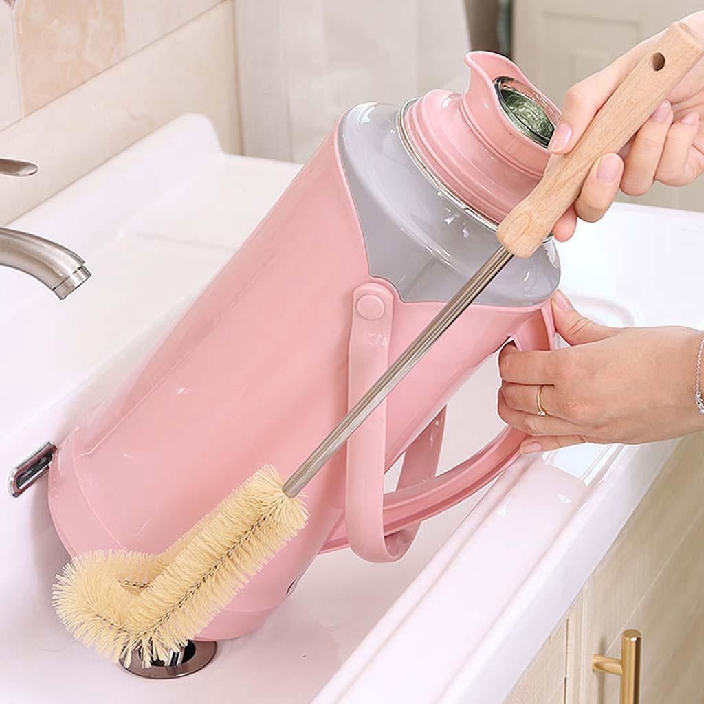 HannLk Wood Handle Cleaning Brush Coffee Tea Glass Cup Cleaner Gadgets Tool
