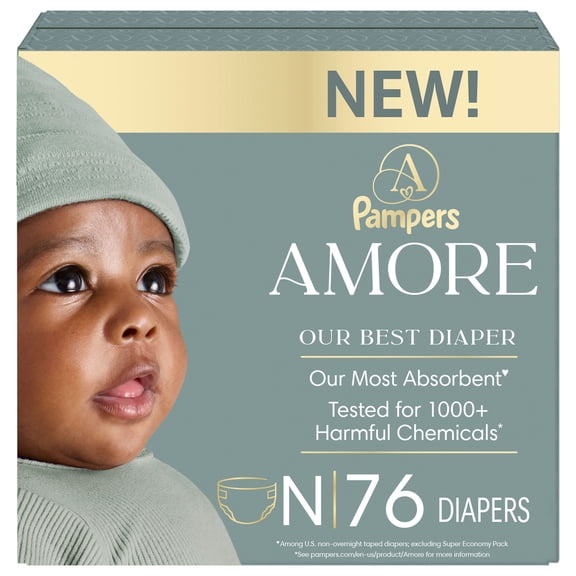 NOUVEAU Pampers AMORE, taille 0 (jusqu’à 4,5 kg [jusqu’à 10 lb]), notre meilleure couche