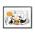 thumbnail image 2 of Double Toil Trouble Witches & Cauldron Halloween Illustration Fairy Tales & Fantasy Graphic Art Framed Art Print Wall Art, 2 of 5