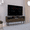 Brown, variant on Entertainment Centers, Tv Stand for TV´s up 52", Three Open Shelves, Two Flexible Drawers, Dark Walnut, Brown TV Stands With Storage,Particle Board Small TV Stands