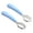 blue, variant on Toddler Utensils with Case, Kids Spoons and Forks Self-feeding, Stainless Steel Baby Silverware, Child Flatware Sets - blue