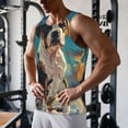 thumbnail image 5 of Goofa Colorful Sky Puppy Pattern Men's Workout Tank Top Slim-Fit Tank Quick Dry Fit Muscle Tank Top Beach Tank Top Bodybuilding Sleeveless T Shirt-, 5 of 7
