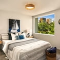 thumbnail image 6 of C Cattleya 14.25” Farmhouse 3CCT LED Flush Mount Ceiling Light with Paper Rope Shade, 6 of 8