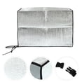 thumbnail image 3 of Láser Metal Aluminio Cubierta de la película Cubierta del acondicionador de aire Aire acondicionado exterior Protección contra la sombra del sol Plata 74x54x26cm, 3 of 7