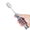 thumbnail image 4 of WHEANG Fourchette et Cuillère Papillon Pliable Portable en Acier Inoxydable pour Extérieur, 4 of 8