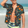 thumbnail image 7 of Susaid Autumn with Pumpkins Print Short Sleeve Shirts Button Down Casual Shirts Summer Beach Aloha Button Down Short Sleeve for Men ,XX-Large, 7 of 7