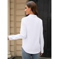 thumbnail image 5 of Siliteelon Women's Shirt Stain Resistant Wrinkle Free Long Sleeve Button Down Office Work Business Dress Shirt Tops, 5 of 6