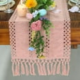 thumbnail image 4 of TETOU Boho Table Runner 12x72 Inch with Tassels Farmhouse Bohemian Table Runner Dining Rustic Home Decor - Pink, 4 of 7