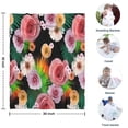 thumbnail image 4 of Pioneer Flower Floral Print Pattern Blanket,Comfortable Soft Flannel Throw Blanket,All Season,Warm Lightweight Blankets for Sofa Bed Couch Living Room Chair,30"x40", 4 of 4