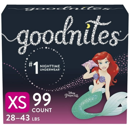 Goodnites Girls  Nighttime Bedwetting Underwear  XS (28-43 lb.)  99 Ct (3 Packs of 33)