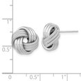 thumbnail image 2 of Auriga Fine Jewelry 14K White Gold Textured Love Knot Stud Earrings for Women (L- 12.5mm, W-12.5mm), 2 of 4