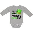 thumbnail image 3 of Inktastic Happy St. Patrick's Day Green Hat and Clovers Boys or Girls Long Sleeve Baby Bodysuit, 3 of 5