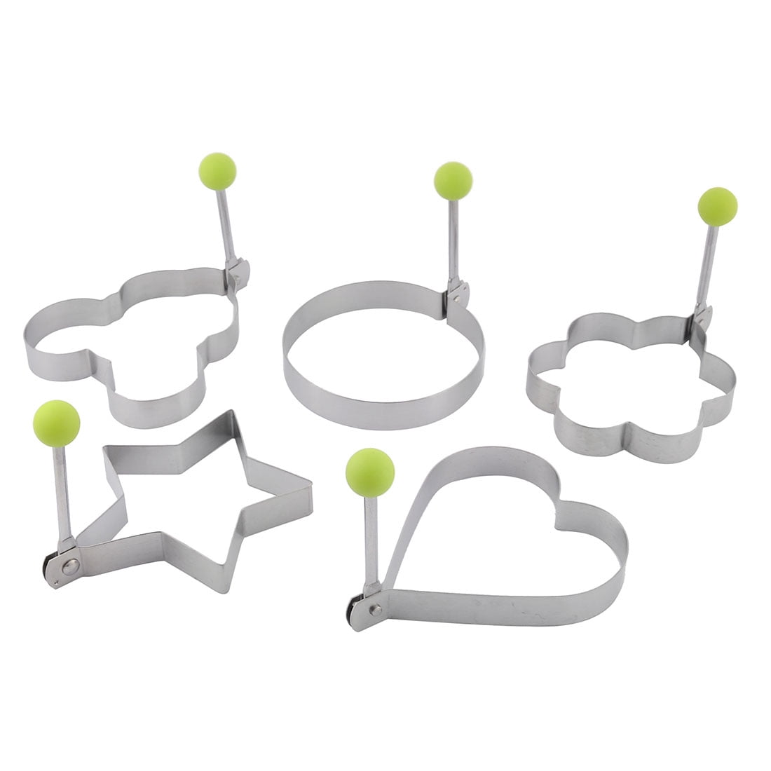 Kitchen Stainless Steel Pancake Mould Fried Egg Mold Ring 5 in 1 Set