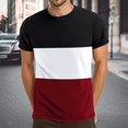 thumbnail image 2 of Men's Short Sleeve Baseball Shirts Crew Neck Raglan Casual Vintage Sport Tee Tops Red S, 2 of 7