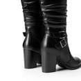 thumbnail image 4 of DREAM PAIRS Women's Knee High Slouch Boots Side Zipper Chunky Heel Tall Boots with Buckle, 4 of 6