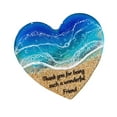 thumbnail image 2 of Inspirational Heart-Shaped Resin Beach Art Decor, Ocean Wave Desk Ornament, Motivational Gift for Teachers, Nurses, Unique Appreciation Keepsake, Never Forget The Difference You Make, 2 of 3