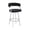 Black and Stainless, variant on Saturn 26" Counter Height Swivel Gray Faux Leather and Brushed Stainless Steel Bar Stool