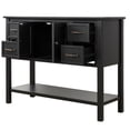 thumbnail image 4 of Console Table with 4 Drawers and 1 Storage Cabinet, Black - Saltoro Sherpi, 4 of 5