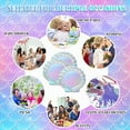 thumbnail image 7 of 96 Pcs Mermaid Paper Plates Seashell Plates Party Supplies 9 Inch Disposable Iridescent Holographic for Girl Kids Birthday Party Decorations, 7 of 7