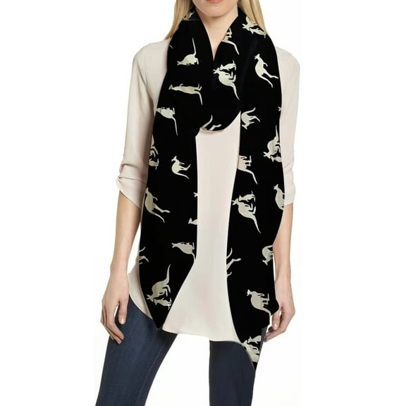 Kangaroo Animal Print Women's Lightweight Scarf Shawl Wrap