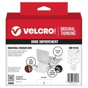 VELCRO Brand Industrial Strength Tape | Indoor & Outdoor Use | Superior Holding Power on Smooth Surfaces | 15ft x 2in Tape | White