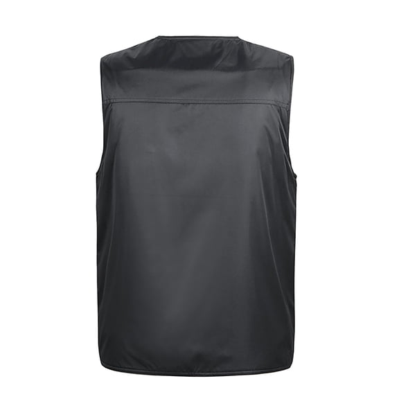 IROINNID Men's V-Neck Sleeveless Solid Color Loose Outdoor Vest Jacket Lightweight Vest With Pockets