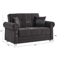 thumbnail image 5 of Ottomanson Convertible Sleeper Loveseat with Hidden Storage, Firm Seating, Black, 5 of 5