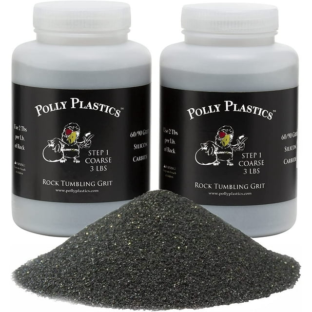 Polly Plastics Rock Tumbler Media Grit Refill, Coarse 60/90 Silicon