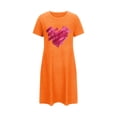 thumbnail image 4 of Camisón corto de mujer, vestido de largo medio con estampado de moda, camisón corto extragrande de mujer, camisón de manga corta con estampado de pecho a la moda, camisón de mujer, 4 of 6