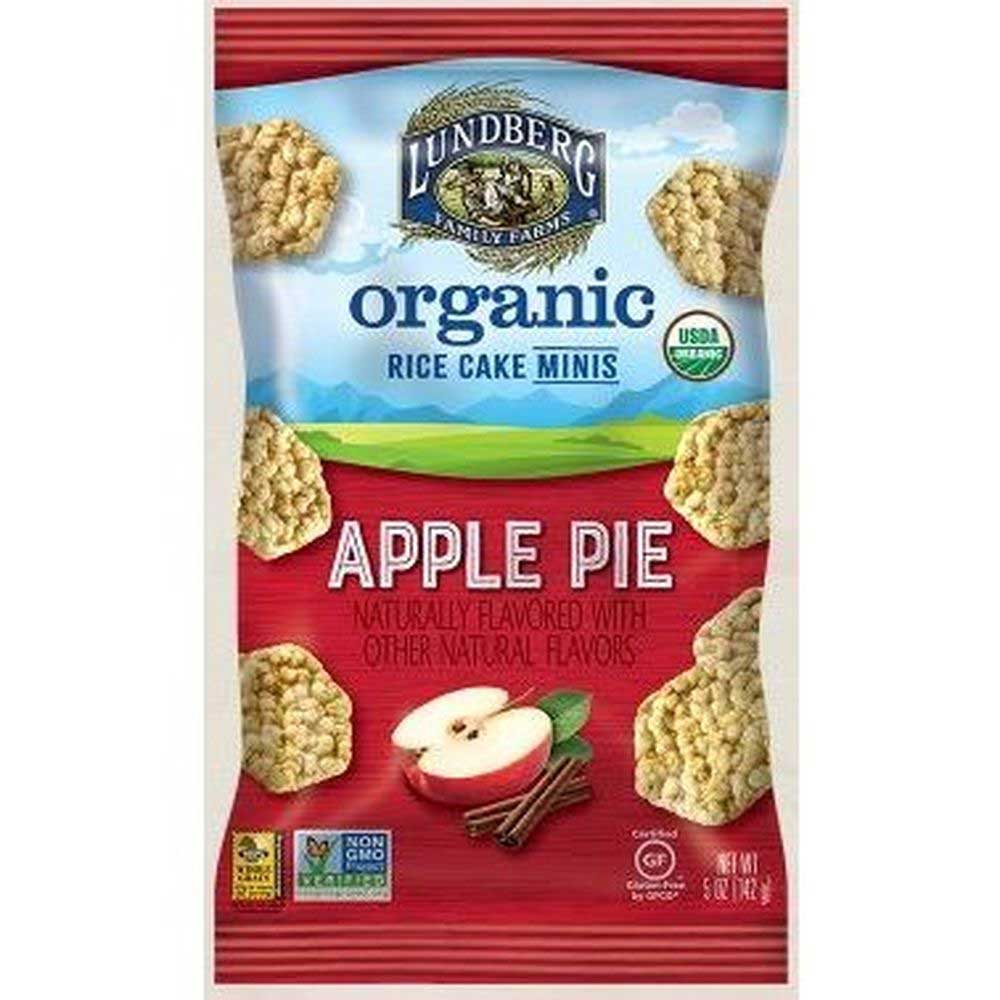 Lundberg Organic Mini Apple Pie Rice Cake, 5 Ounce 6 per case