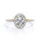 thumbnail image 1 of JeenMata Anillo de Compromiso de Moissanita de Corte Ovalado de 1,5 Quilates - Conjunto Nupcial - Anillo de Halo - Anillo Hecho a Mano - Oro Amarillo de 18 K sobre Plata, 1 of 5