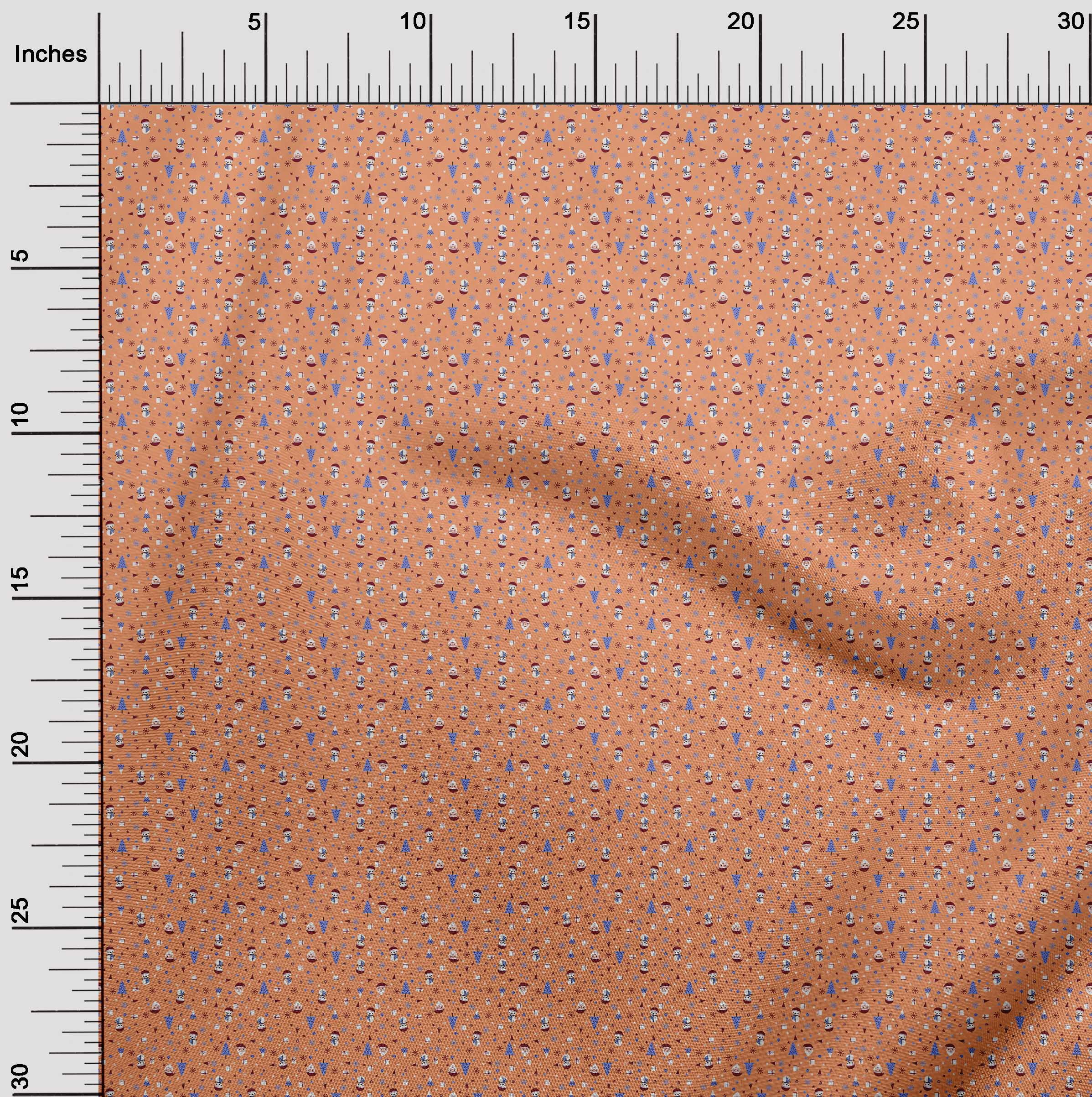 oneOone Velvet Orange Fabric Christmas Craft Projects Decor Fabric Printed By The Yard 58 Inch Wide