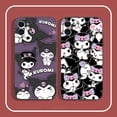 thumbnail image 5 of Funda de teléfono con dibujos animados Kuromi para Apple, cubierta de silicona suave negra para iPhone 15 14 13 12 11 Pro XS Max Mini 7 8 Plus X XR SE, 5 of 5